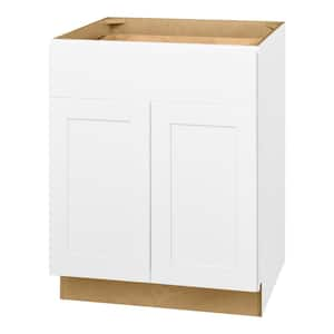 Avondale 27 in. W x 24 in. D x 34.5 in. H Ready to Assemble Plywood Shaker Base Kitchen Cabinet in Alpine White