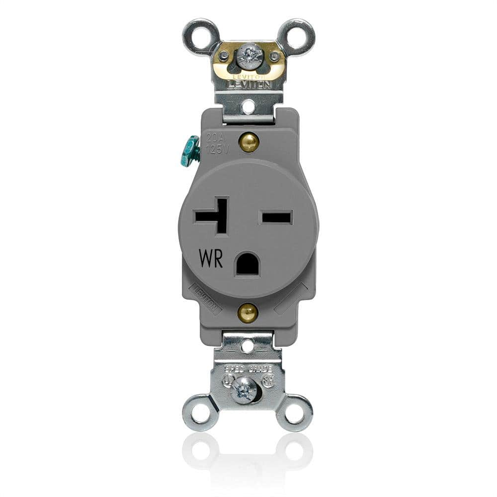 Leviton 20-Amp 250-Volt Industrial Grade Weather Resistant Corrosion ...