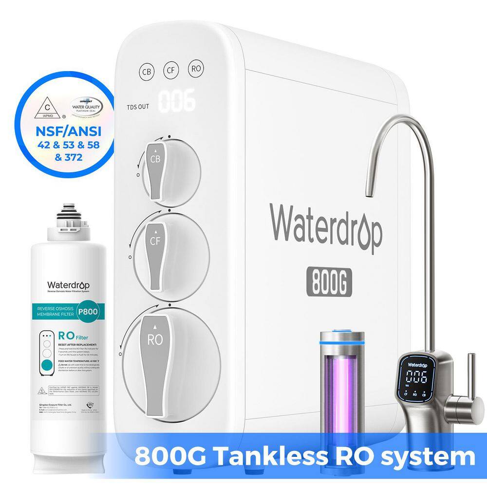 G3P800 Reverse Osmosis System, 800 GPD, NSF/ANSI 42,58,372 Certified, 3:1 Pure to Drain, Tankless, Extra RO Filter price history on PriceWatchPro