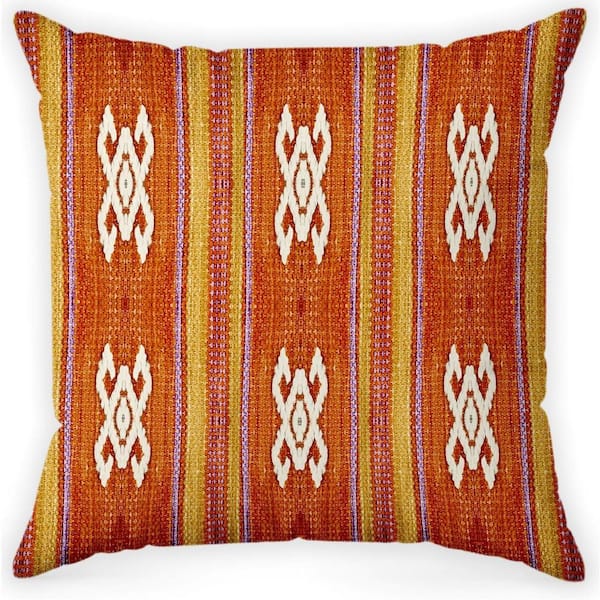 Unbranded 18 in. x 18 in. Woven Multi-Outdoor Recyled Polyester Throw Pillow