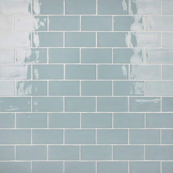 Merola Tile Castillo Sky 3 in. x 6 in. Ceramic Wall Tile (686.4 sq. ft./Pallet)