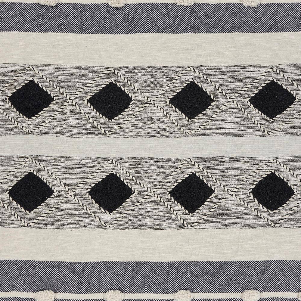 Organic Cotton Gray and Black Geometric Throw Blanket