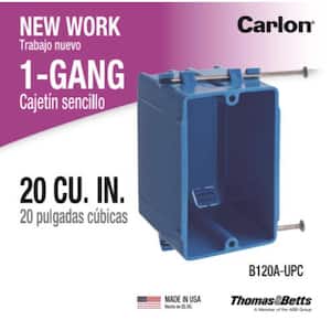 PVC 1-Gang 20 cu. in. New Work Electrical Outlet Box