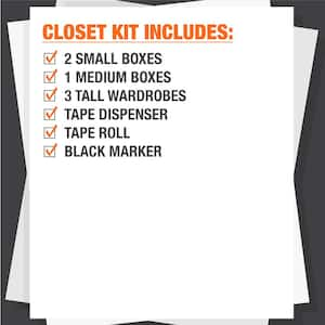 6 Box Closet Moving Kit