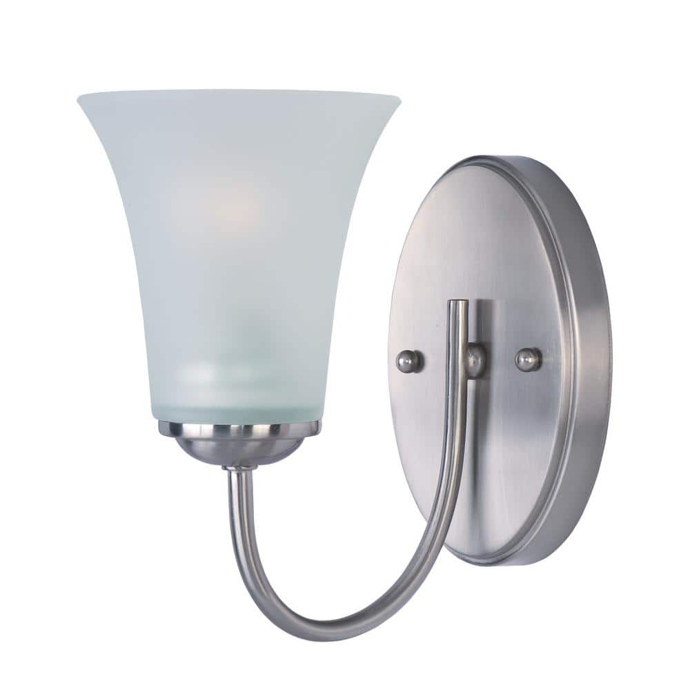 Maxim Lighting Logan 1-Light Satin Nickel Wall Sconce 10051FTSN - The ...