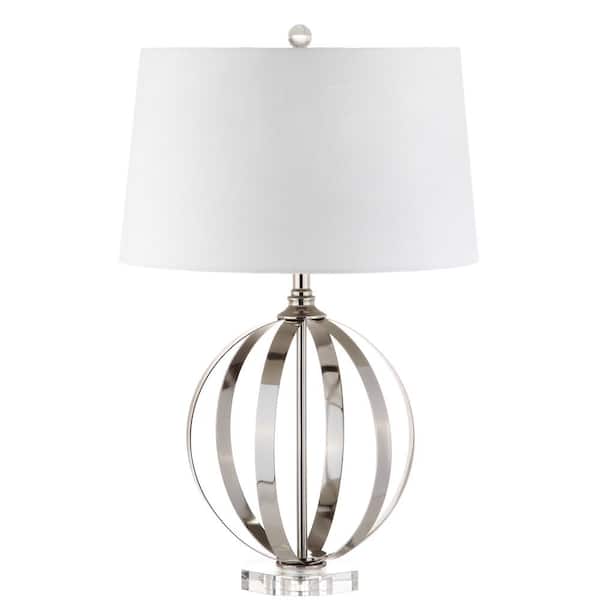 Logan 26 in. Metal Orb Table Lamp, Polished Nickel