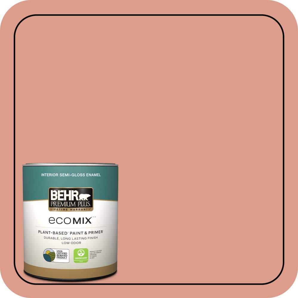 1 qt. #210D-4 Medium Terracotta Semi-Gloss Enamel EcoMix Plant-Based Interior Paint & Primer price history on PriceWatchPro
