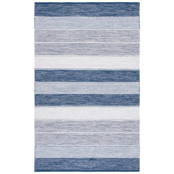 SAFAVIEH Striped Kilim Grey Blue 6 ft. x 9 ft. Striped Area Rug