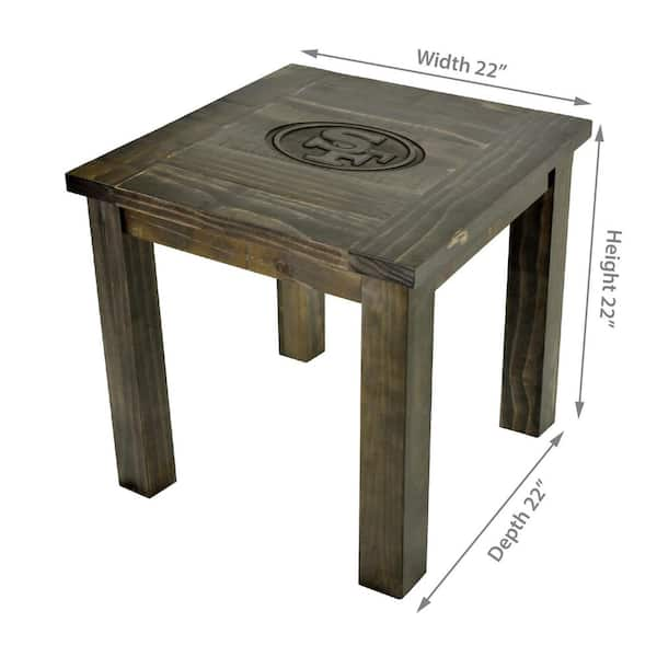 Imperial International San Francisco 49ers 2-ft x 2-ft Outdoor Square Wood  Multiple Colors/Finishes Folding Accent Table in the Folding Tables  department at