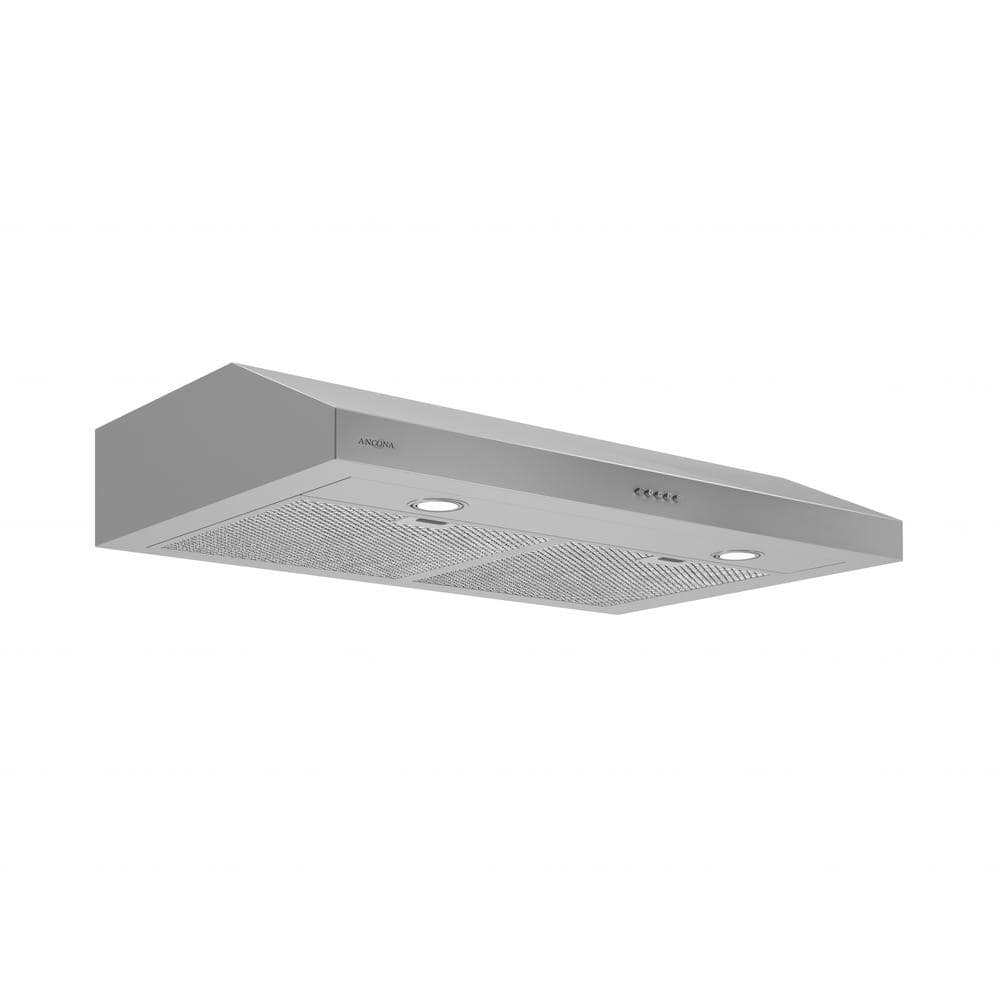 Ancona Slim S3D 30 in. Non-Vented Under Cabinet Range Hood with LED in Stainless Steel, Silver
