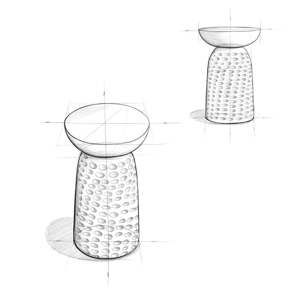 Boyd Black Mango Wood Round Accent Table