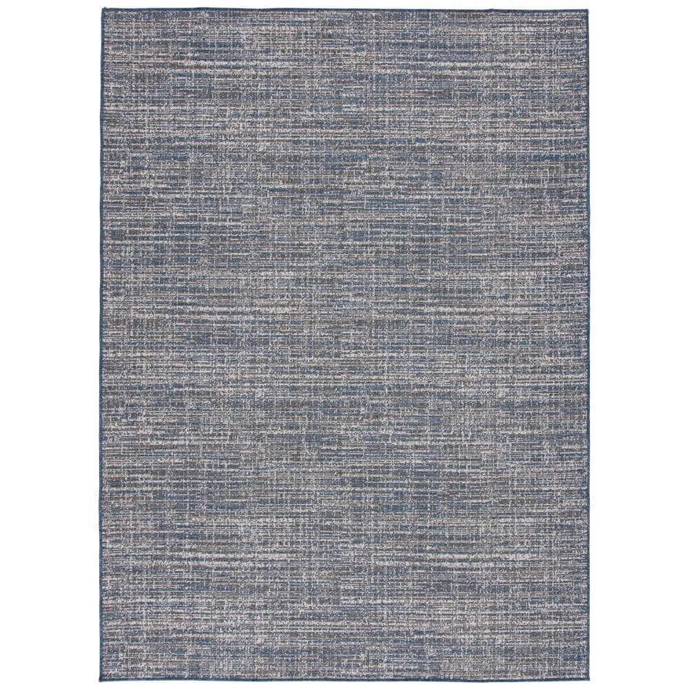 StyleWell Cobalt/Ecru 9 ft. x 12 ft. Modern Polypropylene Indoor