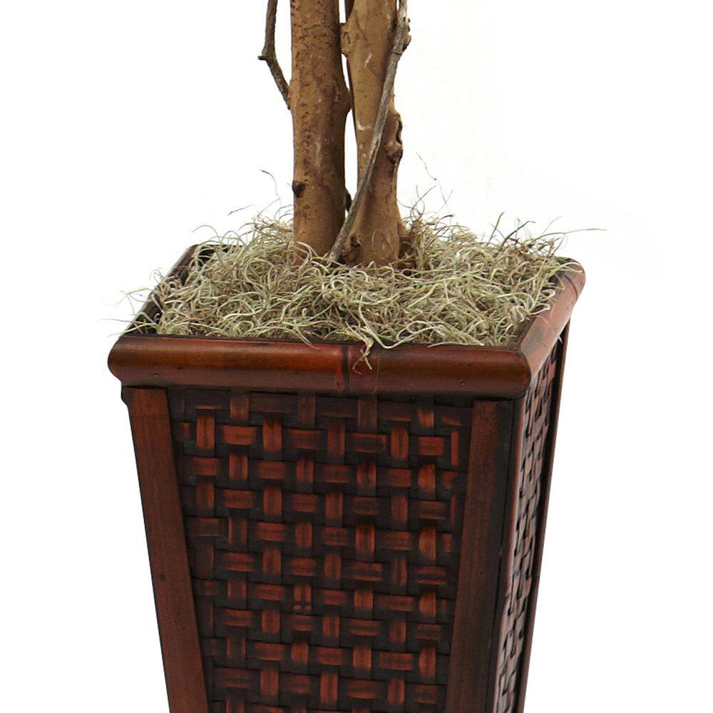 6.5' Green Silk Ficus Tree with Decorative Planter