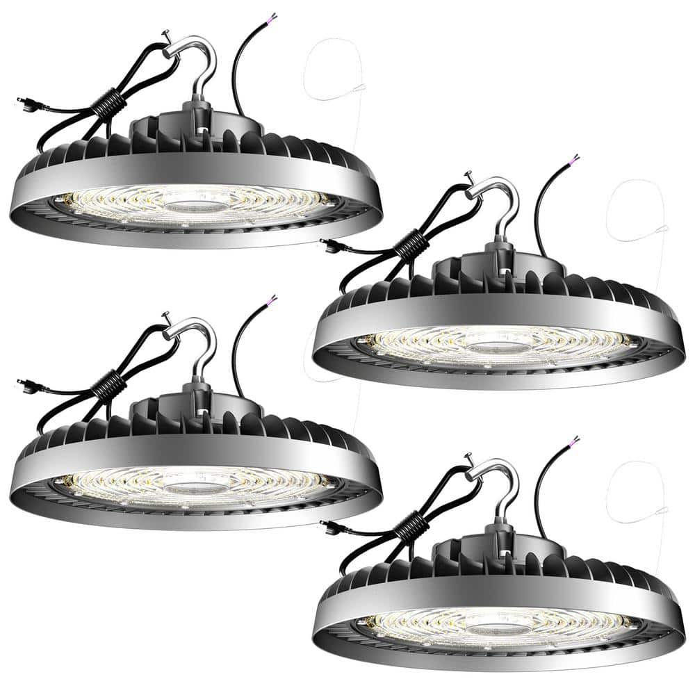 4Pack 500W LED High Bay Light 75000LM High Bay LED Shop Lights AC100-277V C