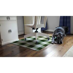 9 to 5 Plaid Green 3 ft. x 4 ft. Home Office Desk Chair Mat