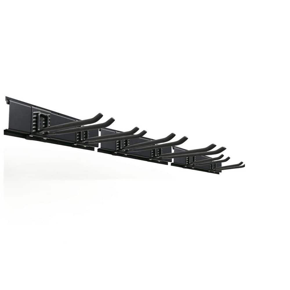 48 in. 3-Racks and 6-Hooks Wall Mount Garage Tool Organizer Set, 300 lbs. Capacity Sturdy Storage Rack, Black price history on PriceWatchPro