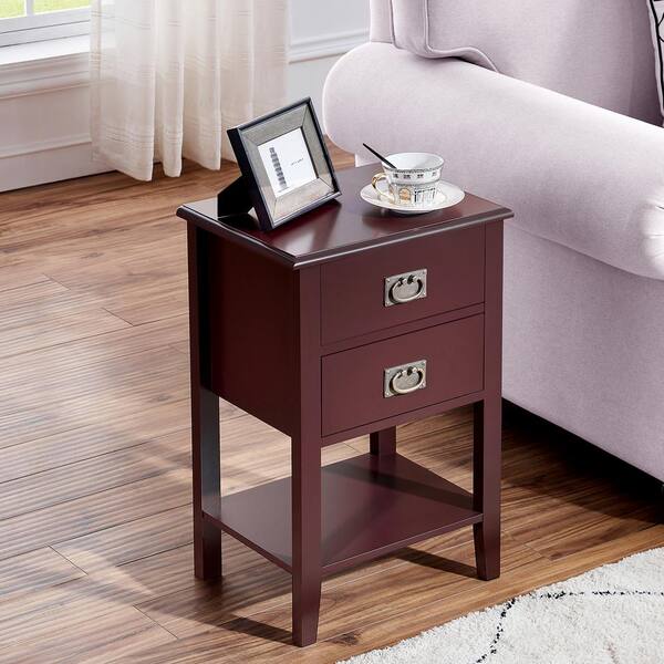  IKuinen Luxury Nightstand with with Rock Plate Desktop