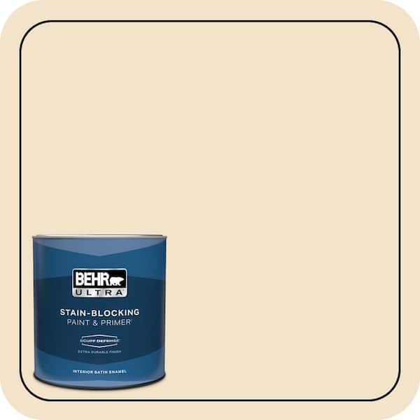 BEHR ULTRA 1 qt. #ECC-12-1 Dappled Sunlight Extra Durable Satin Enamel Interior Paint & Primer