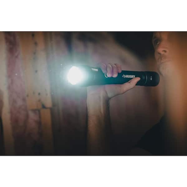 Husky 5000 Lumens Dual Power LED Rechargeable Focusing Flashlight with  Rechargeable Battery and USB-C Cable Included HSKY5000DPFL - The Home Depot