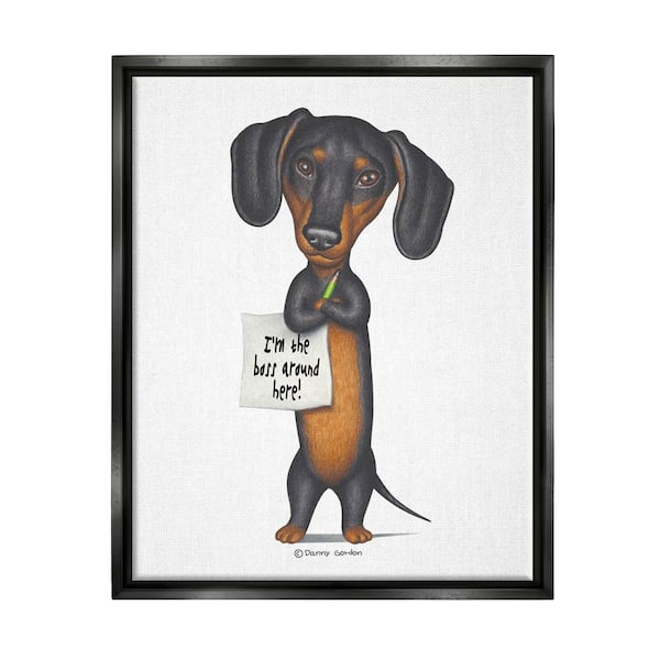 The Stupell Home Decor Collection Dachshund \'I\'m The Boss\' Fun ...