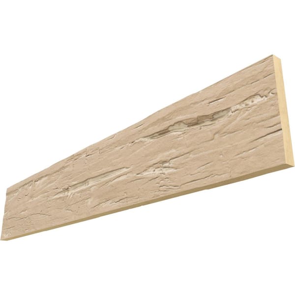 Ekena Millwork Endurathane 1 in. H x 12 in. W x 10 ft. L Hand Hewn Sand Dune Faux Wood Beam Plank
