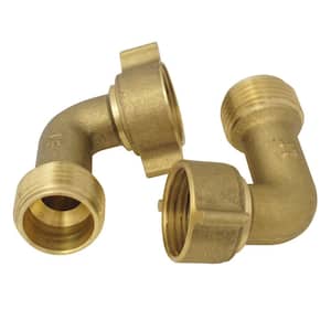 3/4 in. MGHT x 3/4 in. FGHT Brass 90-Degree Elbow (2-Pack)