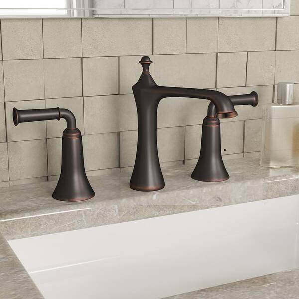 Yosemite Home Decor 8 in. Widespread 2-Handle Bathroom Faucet in Oil Rubbed Bronze with Pop-Up Drain