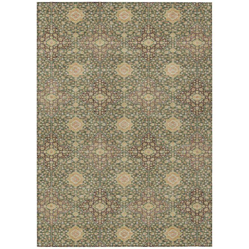Chantille Machine Washable Indoor/Outdoor Abstract ACN2566 Olive 3 ft. x 5 ft. Area Rug price history on PriceWatchPro
