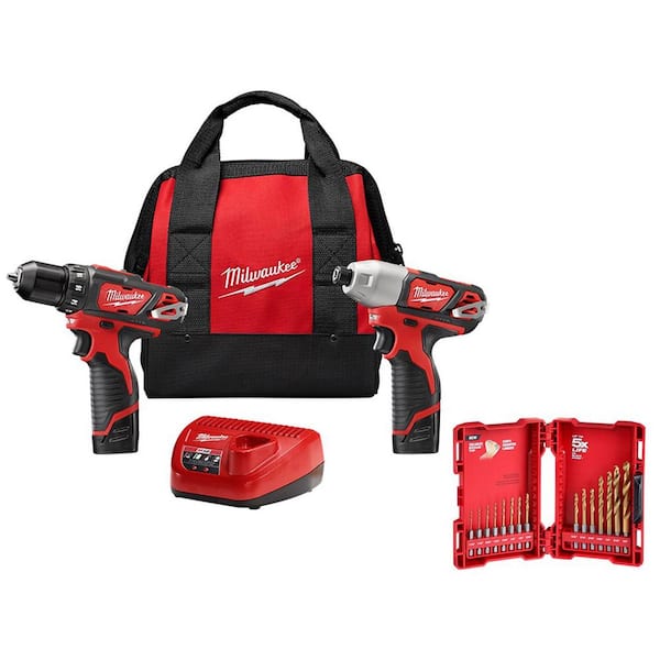 Milwaukee 2494-22-48-89-4630 M12 12V Lithium-Ion Cordless Drill Driver ...