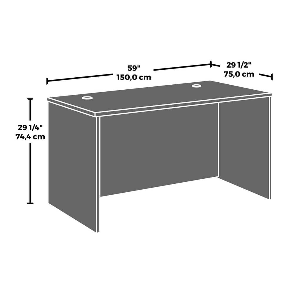 Hudson Elm Executive Desk with Melamine Top, 60" x 30"