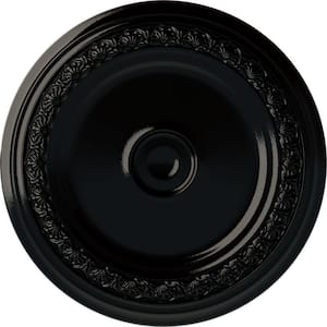 31-1/8 in. x 1-1/2 in. Carlsbad Urethane Ceiling Medallion (Fits Canopies up to 5-1/2 in.), Black Pearl