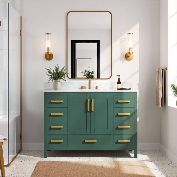 DEERVALLEY 48 in. W x 22 in. D x 34 in. H Single Sink Freestanding