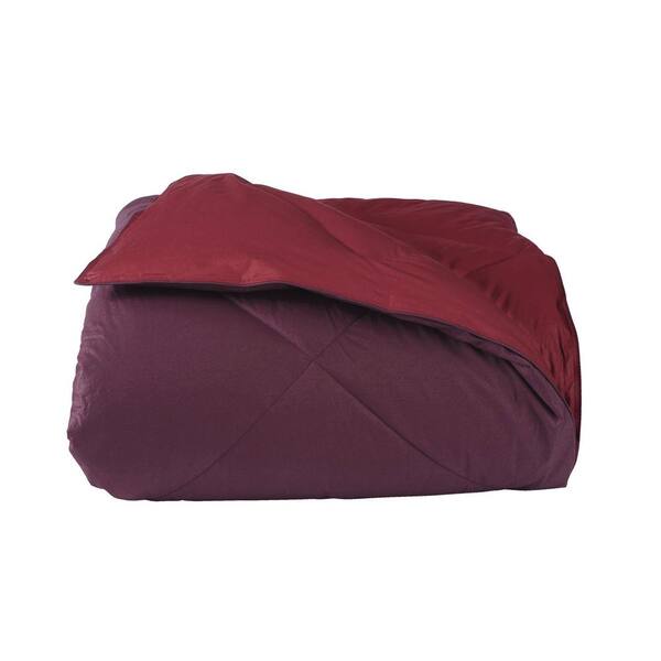 The Company Store St. Tropez Reversible Light Warmth Plum/Pomegranate Full/Queen Down Alternative Comforter