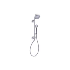 Hydrorail-S 1-Spray Shower Column Kit with Artifacts 2.5 GPM Showerhead and Handshower in Polished Chrome