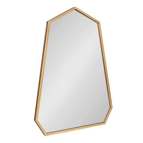 Kate and Laurel Hammell 29.75 in. H x 23.00 in. W Irregular Metal Framed Gold Mirror
