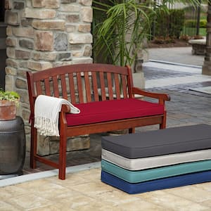 ProFoam 18 in. x 46 in. Caliente Red Rectangle Outdoor Bench Cushion
