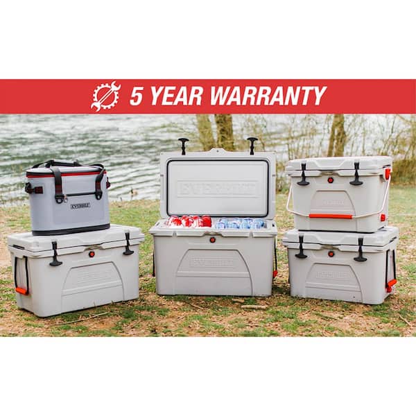 Everbilt Cooler Lockable Lid High Performance Rotomolded Durable Gray 20 Qt