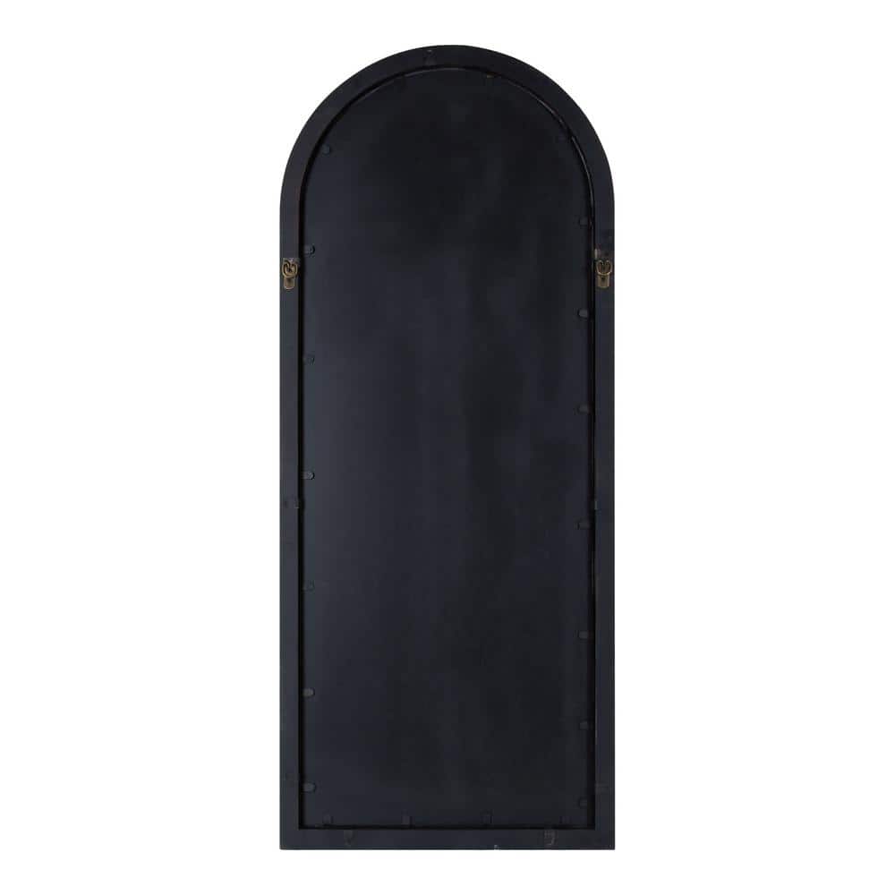 Rustic Brown 53'' Full-Length Arched Wooden Wall Mirror