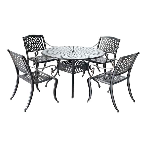 Cast Aluminum Outdoor Dining Set, Alfresco Home Outdoor Furniture