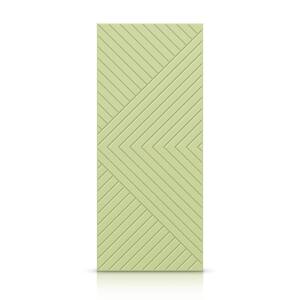 24 in. x 80 in. Hollow Core Sage Green Stained Composite MDF Interior Door Slab