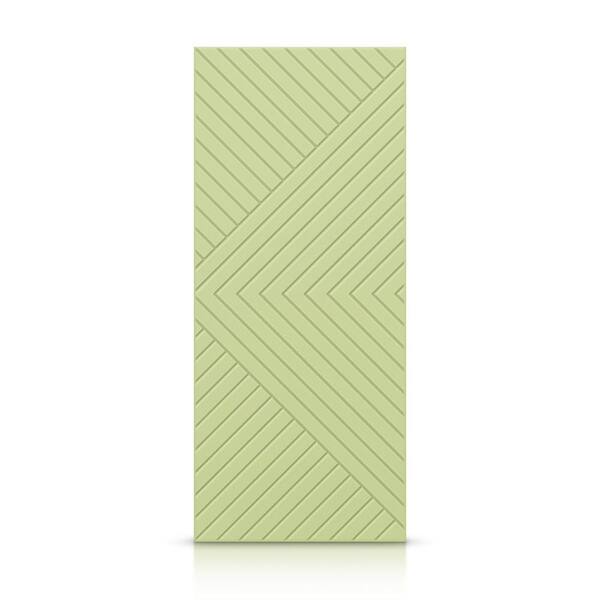 CALHOME 30 in. x 80 in. Hollow Core Sage Green Stained Composite MDF Interior Door Slab