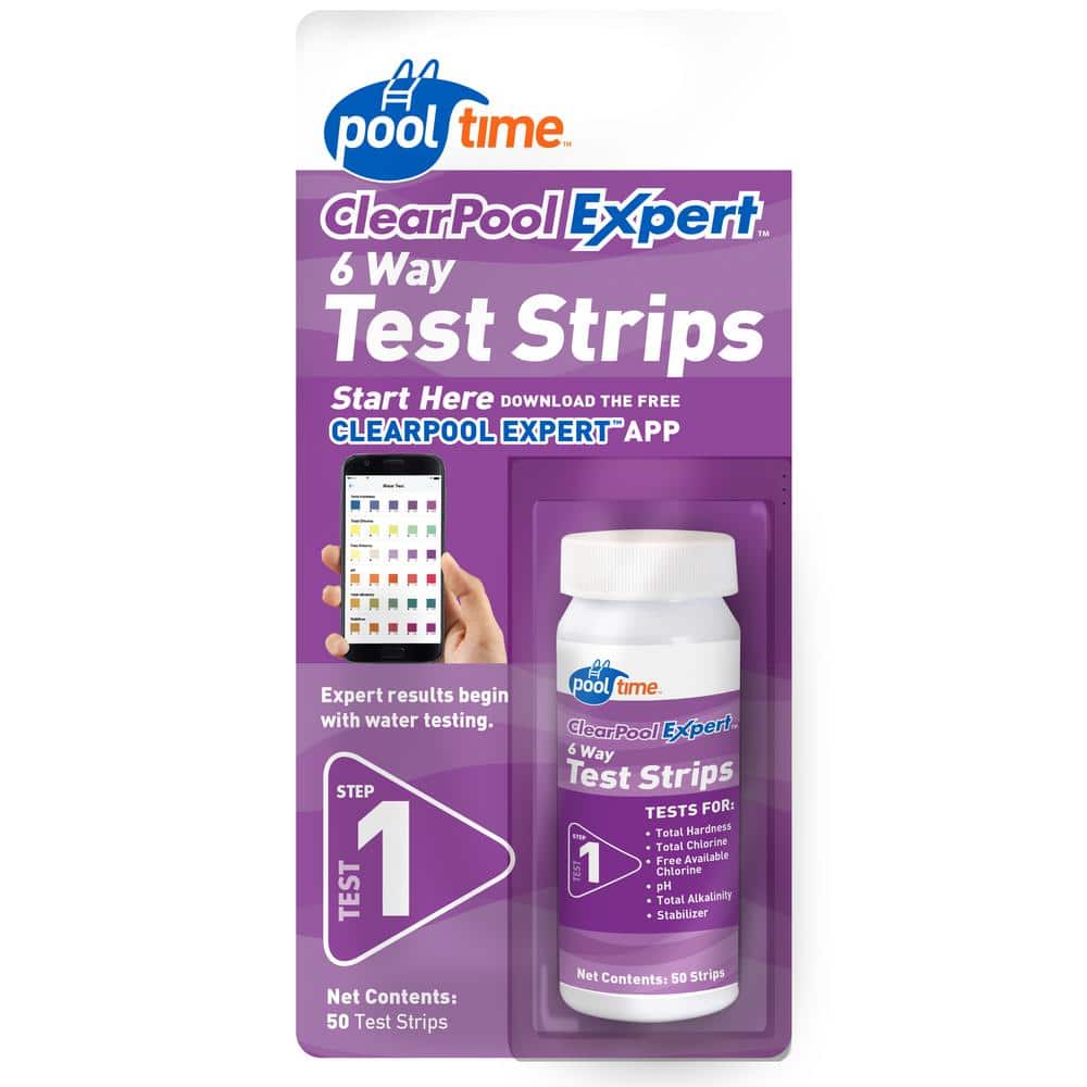 Pool Time Clear Pool Expert 6-Way Test Strips -  81150PTM