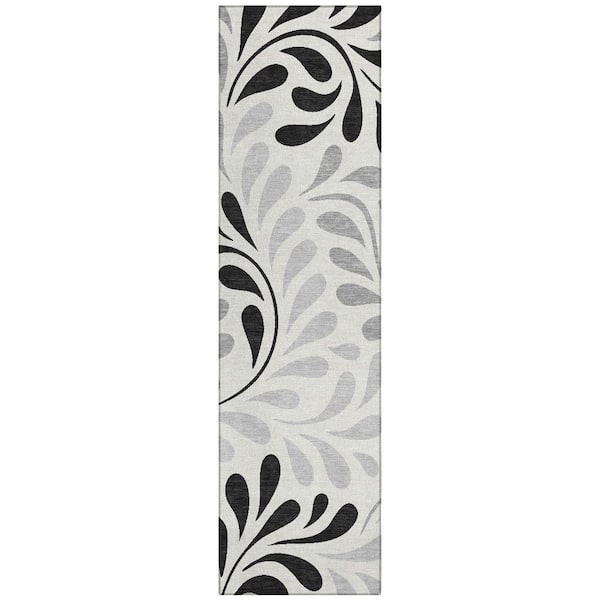 Chantille Machine Washable Indoor/Outdoor Abstract ACN2411 Ivory 2 ft. x 7 ft. Runner Rug
