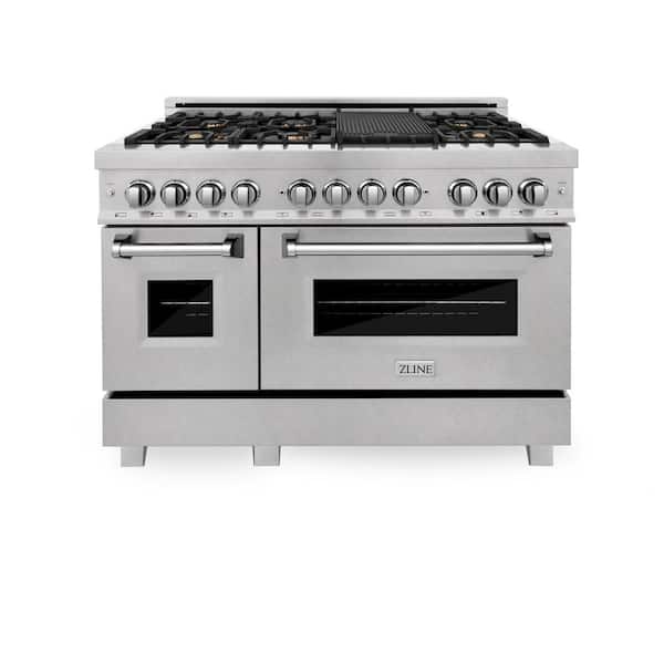 electric stove with griddle and double oven