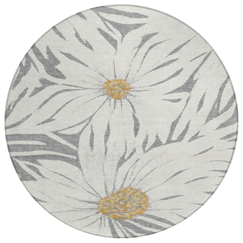 Chantille Machine Washable Indoor/Outdoor Abstract ACN2263 Gray 8 ft. x 8 ft. Area Rug price history on PriceWatchPro