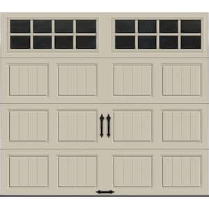Gallery Steel Short Panel 8 ft x 7 ft Insulated 6.5 R-Value  Desert Tan Garage Door with SQ24 Windows