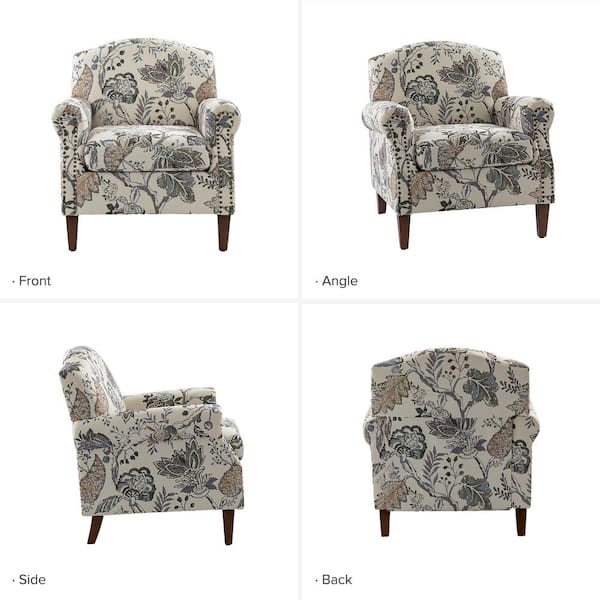 Reviews for JAYDEN CREATION Gianluigi Grey Armchair with Nailhead