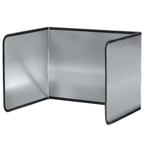 Foldable Black Three Sided Oil Grease Splatter Guard Nonstick Stove Top Kitchen Cooking Shield
