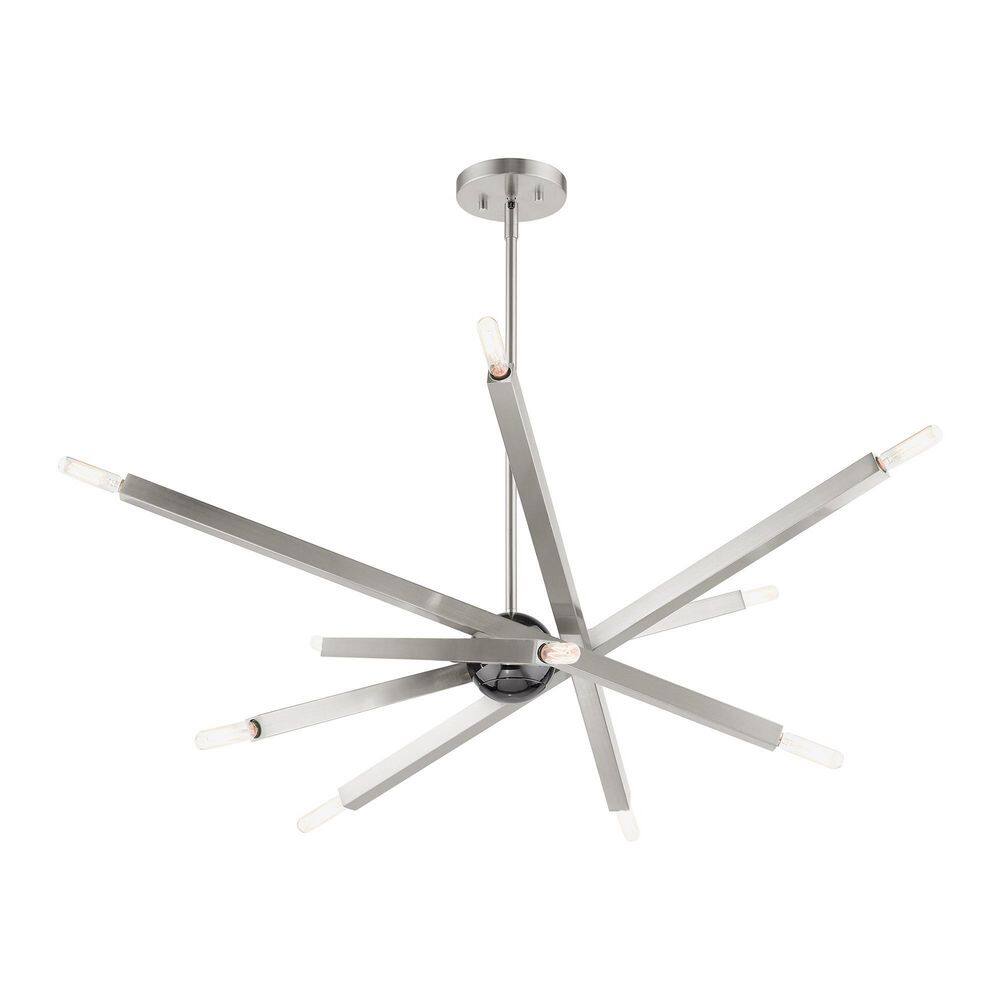 Monaco Brushed Nickel 10-Light Sputnik Chandelier