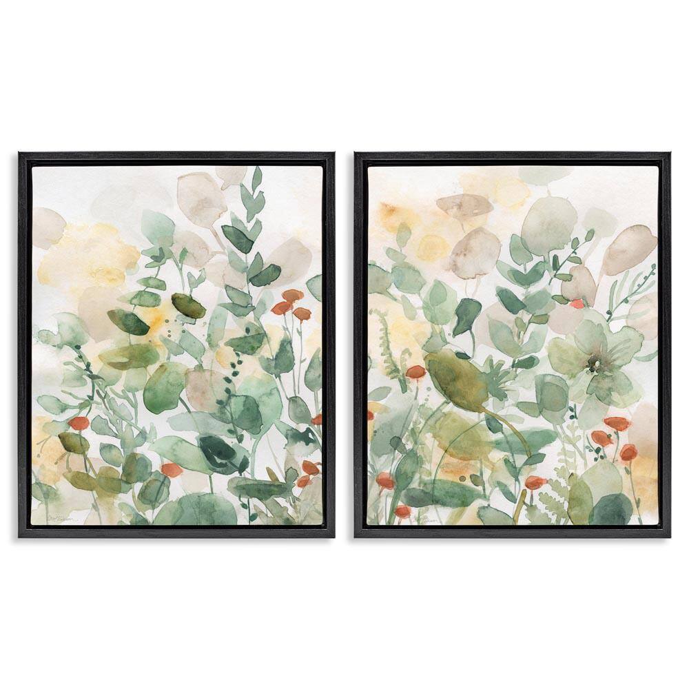 Botanical Garlands Abstract by Carol Robinson 2-Pieces Black Floater Frame Nature Graphic Art Print 31 in. x 25 in. price history on PriceWatchPro
